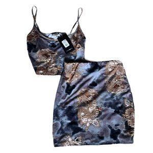 2 Piece Fashion Nova Skirt Set